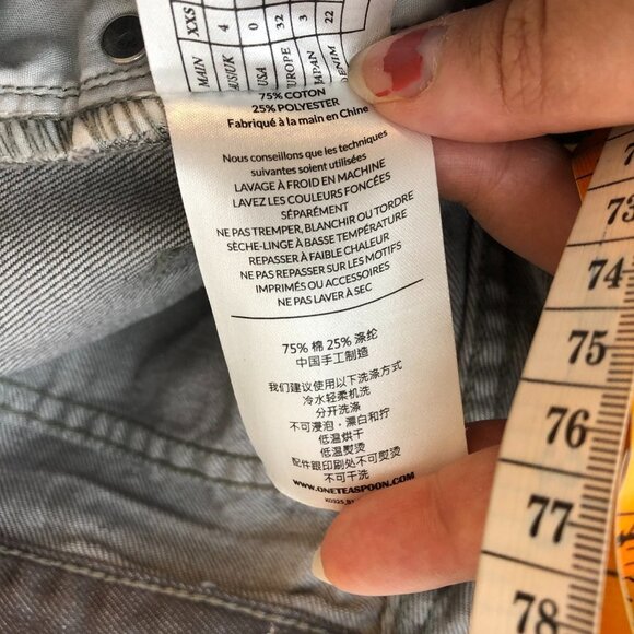 One X One Teaspoon Dark Grey Distressed Ripped  Jeans size 28 - Picture 7 of 10